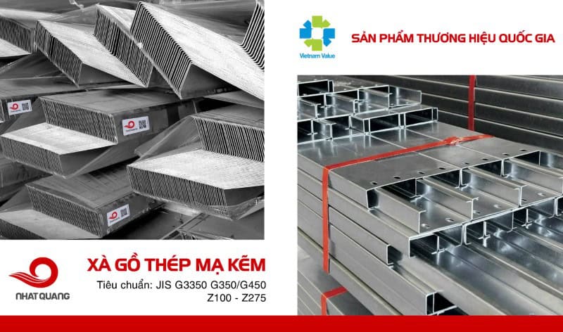 Xà Gồ Mạ Kẽm - Thương Hiệu Nhật Quang