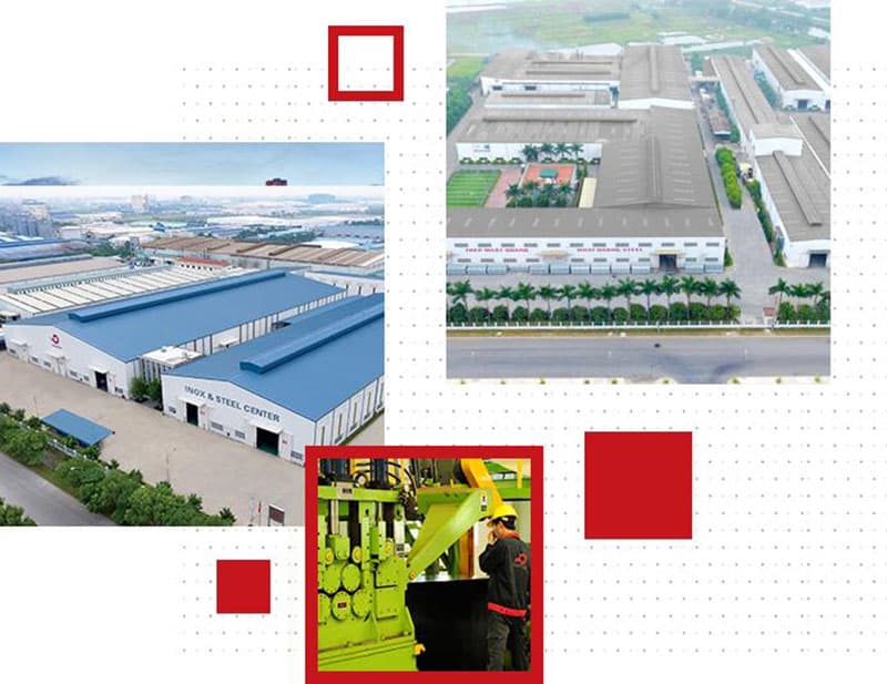 Hạ tầng cơ sở và nhà máy sản xuất thép của Nhật Quang